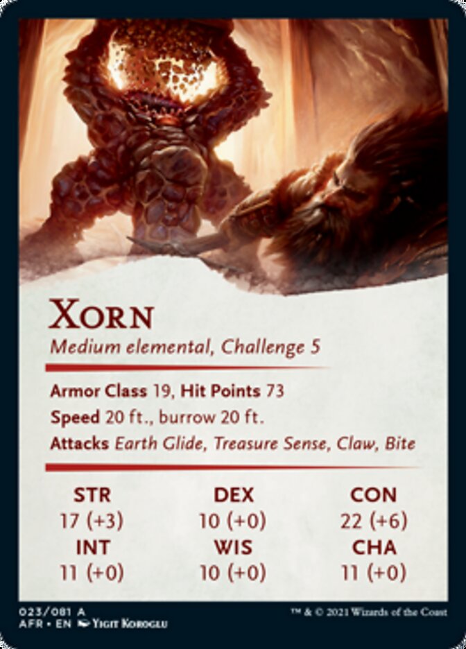 Xorn Art Card [Dungeons & Dragons: Adventures in the Forgotten Realms Art Series] MTG Single Magic: The Gathering    | Red Claw Gaming
