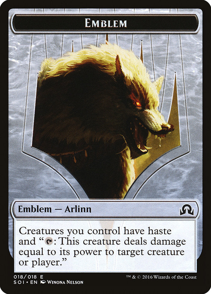 Arlinn Kord Emblem [Shadows over Innistrad Tokens] MTG Single Magic: The Gathering    | Red Claw Gaming