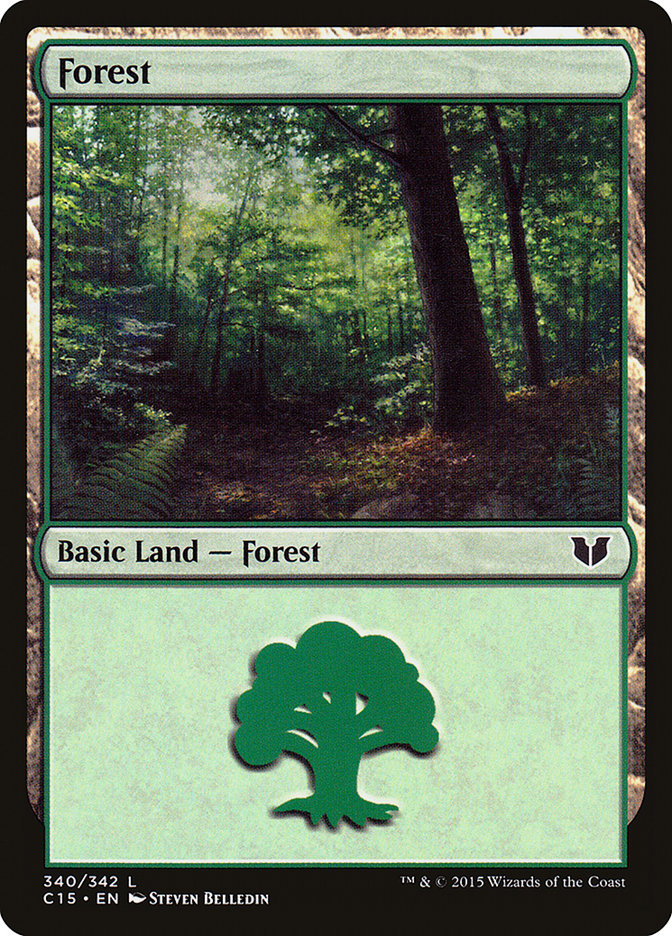 Forest (340) [Commander 2015] MTG Single Magic: The Gathering    | Red Claw Gaming