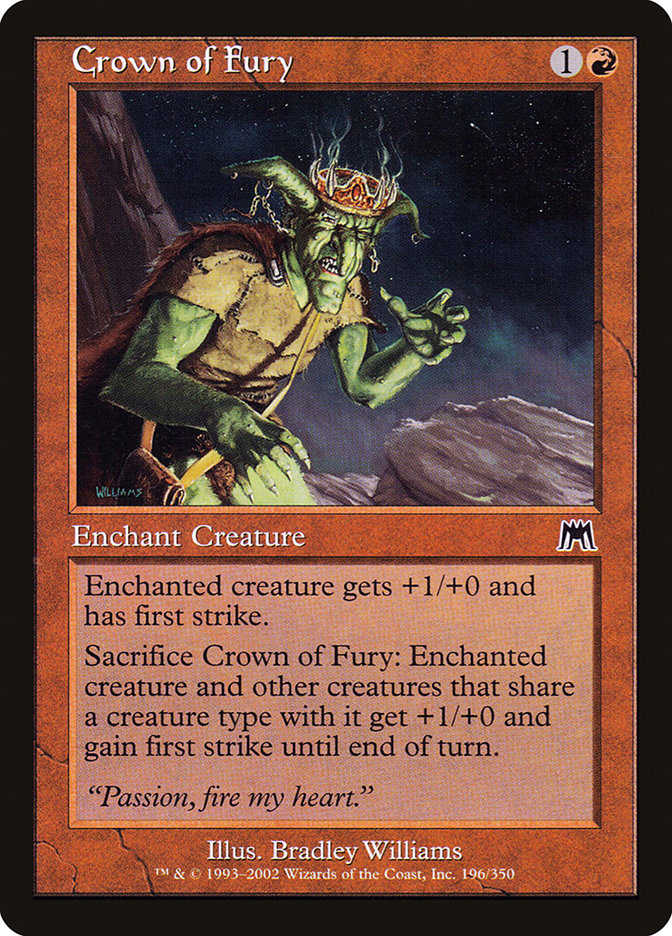 Crown of Fury [Onslaught] MTG Single Magic: The Gathering    | Red Claw Gaming