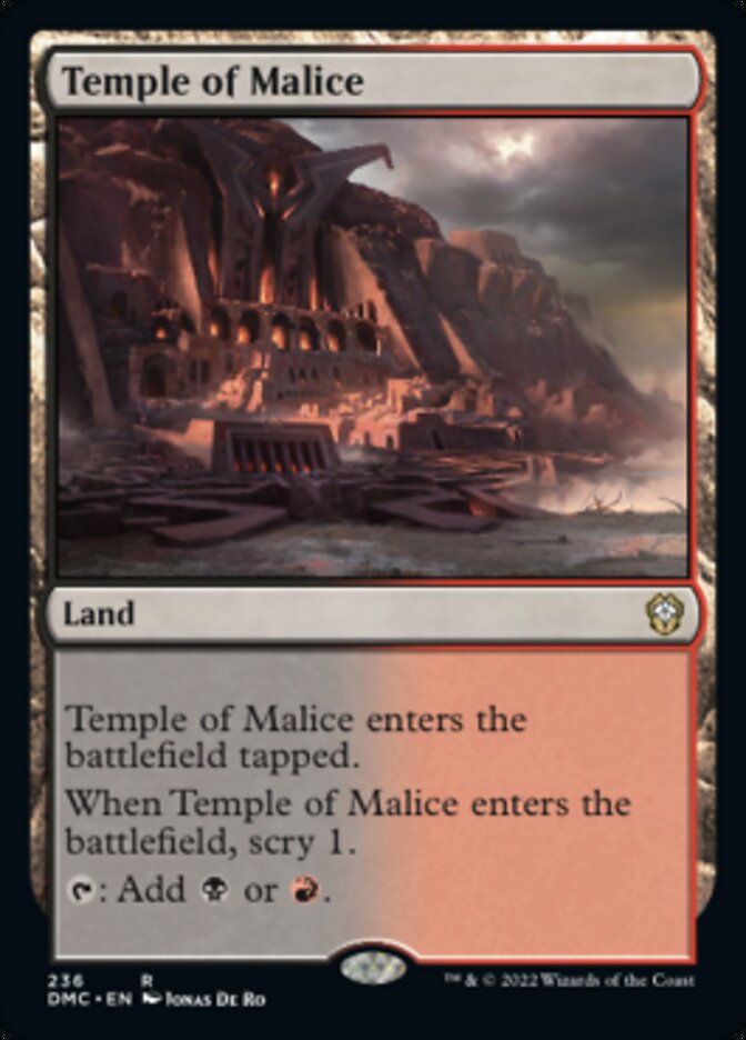 Temple of Malice [Dominaria United Commander] MTG Single Magic: The Gathering    | Red Claw Gaming