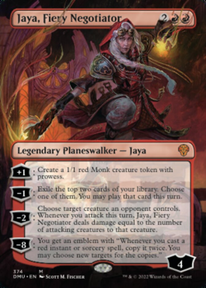 Jaya, Fiery Negotiator (Borderless) [Dominaria United] MTG Single Magic: The Gathering    | Red Claw Gaming