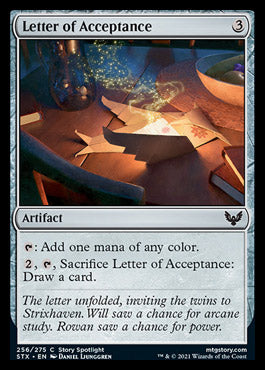 Letter of Acceptance [Strixhaven: School of Mages] MTG Single Magic: The Gathering    | Red Claw Gaming