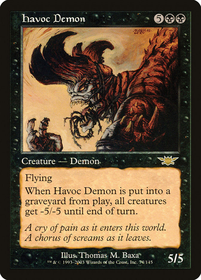 Havoc Demon [Legions] MTG Single Magic: The Gathering    | Red Claw Gaming