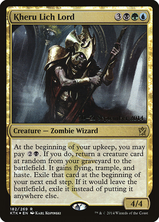 Kheru Lich Lord [Khans of Tarkir Prerelease Promos] MTG Single Magic: The Gathering    | Red Claw Gaming