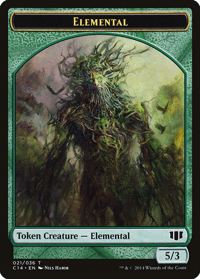 Elemental // Beast (019/036) Double-Sided Token [Commander 2014 Tokens] MTG Single Magic: The Gathering    | Red Claw Gaming