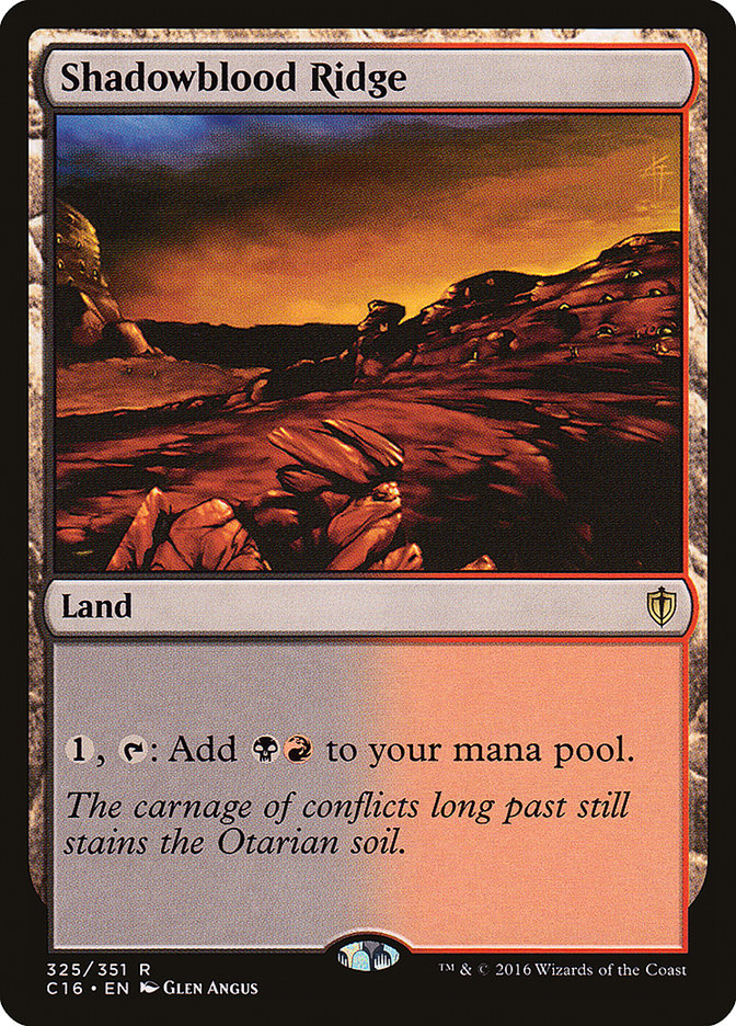 Shadowblood Ridge [Commander 2016] MTG Single Magic: The Gathering    | Red Claw Gaming
