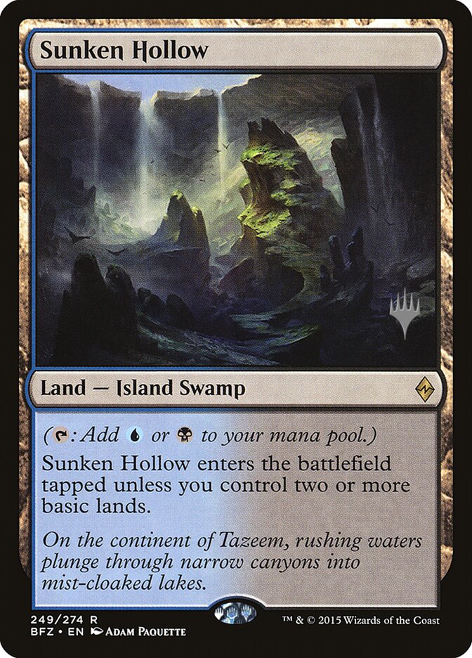 Sunken Hollow [Battle for Zendikar Promos] MTG Single Magic: The Gathering    | Red Claw Gaming