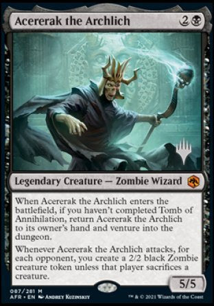 Acererak the Archlich (Promo Pack) [Dungeons & Dragons: Adventures in the Forgotten Realms Promos] MTG Single Magic: The Gathering    | Red Claw Gaming