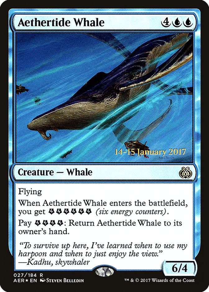 Aethertide Whale [Aether Revolt Prerelease Promos] MTG Single Magic: The Gathering    | Red Claw Gaming