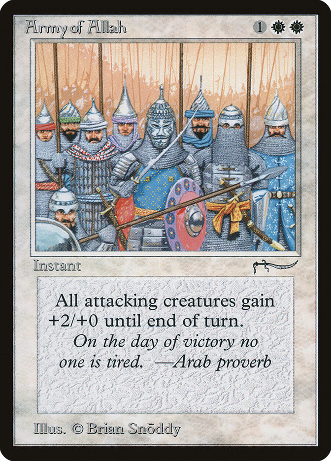 Army of Allah (Dark Mana Cost) [Arabian Nights] MTG Single Magic: The Gathering    | Red Claw Gaming