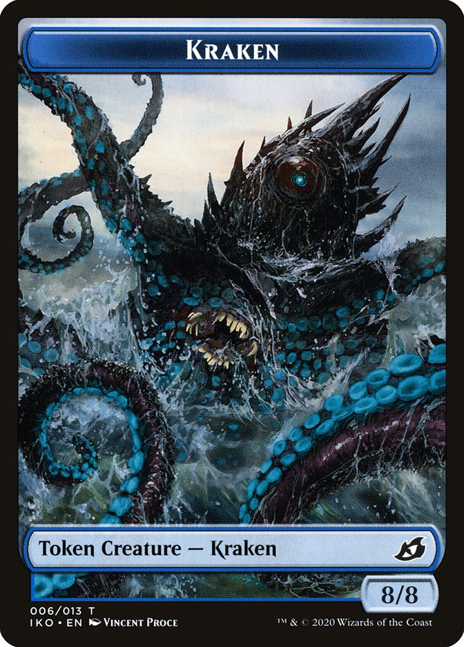 Kraken Token [Ikoria: Lair of Behemoths Tokens] MTG Single Magic: The Gathering    | Red Claw Gaming