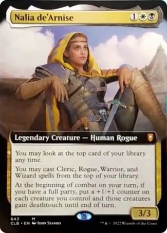 Nalia de'Arnise (Extended Art) [Commander Legends: Battle for Baldur's Gate] MTG Single Magic: The Gathering    | Red Claw Gaming