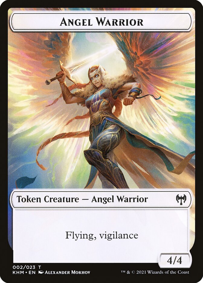 Elf Warrior // Angel Warrior Double-Sided Token [Kaldheim Tokens] MTG Single Magic: The Gathering    | Red Claw Gaming