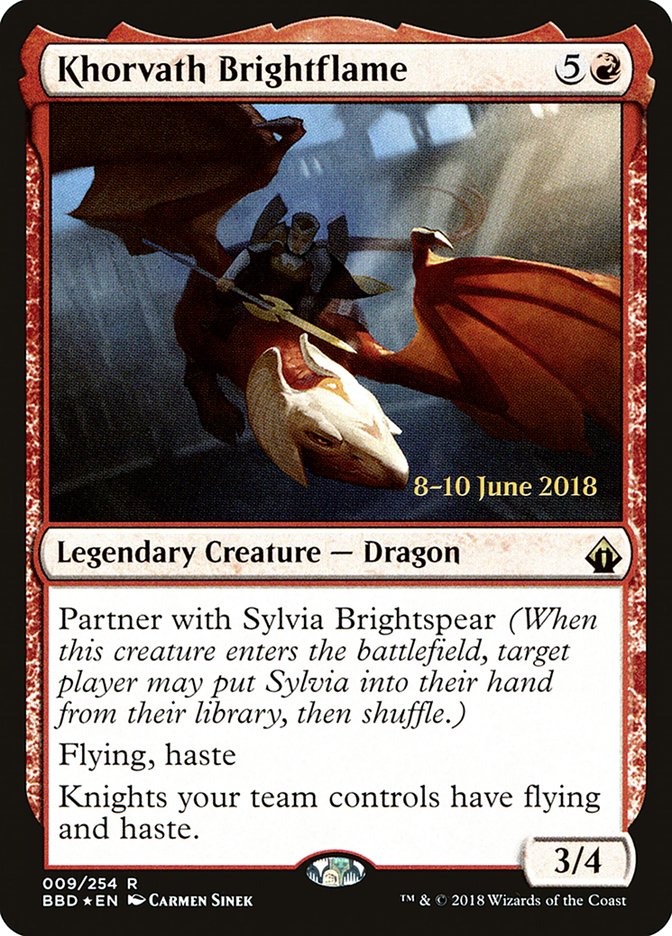 Khorvath Brightflame [Battlebond Prerelease Promos] MTG Single Magic: The Gathering    | Red Claw Gaming