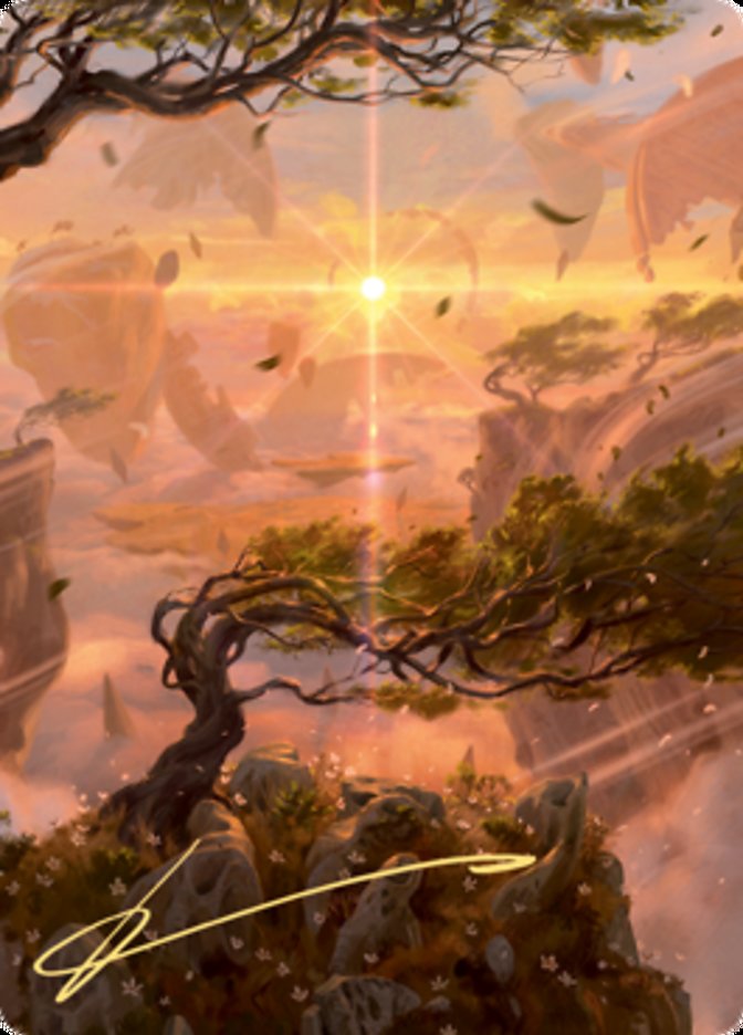 Windswept Heath Art Card (Gold-Stamped Signature) [Zendikar Rising Art Series] MTG Single Magic: The Gathering    | Red Claw Gaming