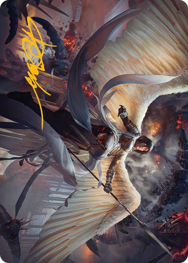 Serra Faithkeeper Art Card (Gold-Stamped Signature) [March of the Machine Art Series] MTG Single Magic: The Gathering    | Red Claw Gaming