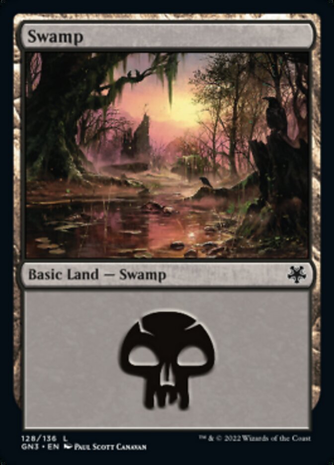 Swamp (128) [Game Night: Free-for-All] MTG Single Magic: The Gathering    | Red Claw Gaming