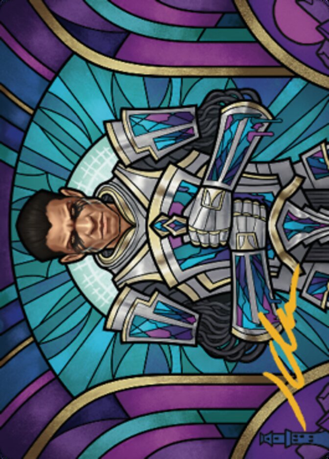 Aron, Benalia's Ruin Art Card (Gold-Stamped Signature) [Dominaria United Art Series] MTG Single Magic: The Gathering    | Red Claw Gaming