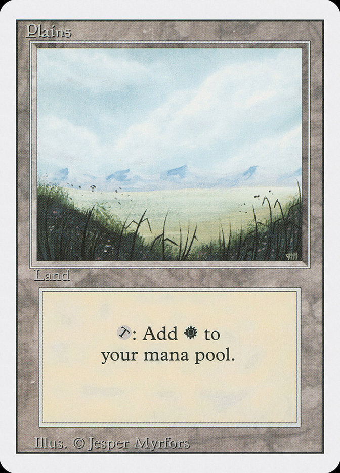 Plains (No Trees / Signature on Right) [Revised Edition] MTG Single Magic: The Gathering    | Red Claw Gaming