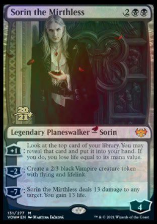 Sorin the Mirthless [Innistrad: Crimson Vow Prerelease Promos] MTG Single Magic: The Gathering    | Red Claw Gaming