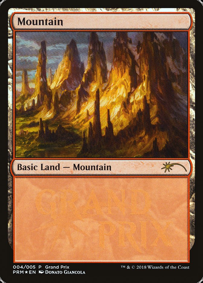 Mountain (2018d) [Grand Prix Promos] MTG Single Magic: The Gathering    | Red Claw Gaming