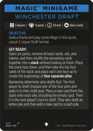 Winchester Draft (Magic Minigame) [Kamigawa: Neon Dynasty Minigame] MTG Single Magic: The Gathering    | Red Claw Gaming