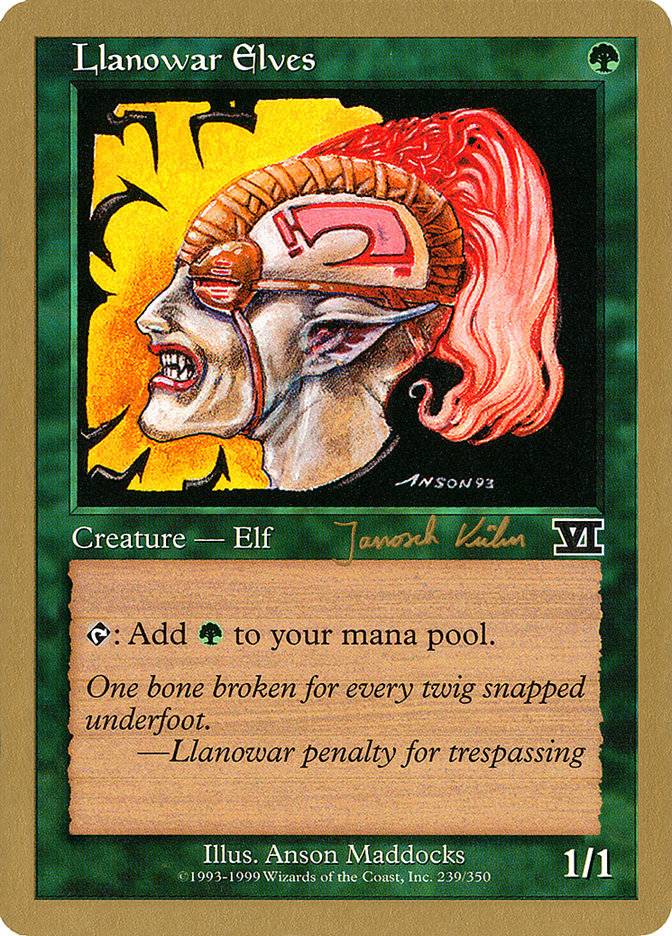 Llanowar Elves (Janosch Kuhn) [World Championship Decks 2000] MTG Single Magic: The Gathering    | Red Claw Gaming