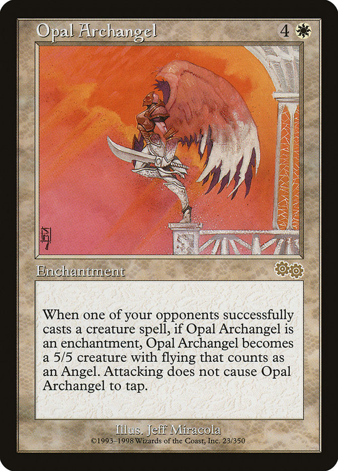 Opal Archangel [Urza's Saga] MTG Single Magic: The Gathering    | Red Claw Gaming