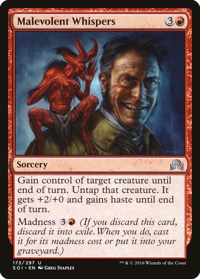 Malevolent Whispers [Shadows over Innistrad] MTG Single Magic: The Gathering    | Red Claw Gaming