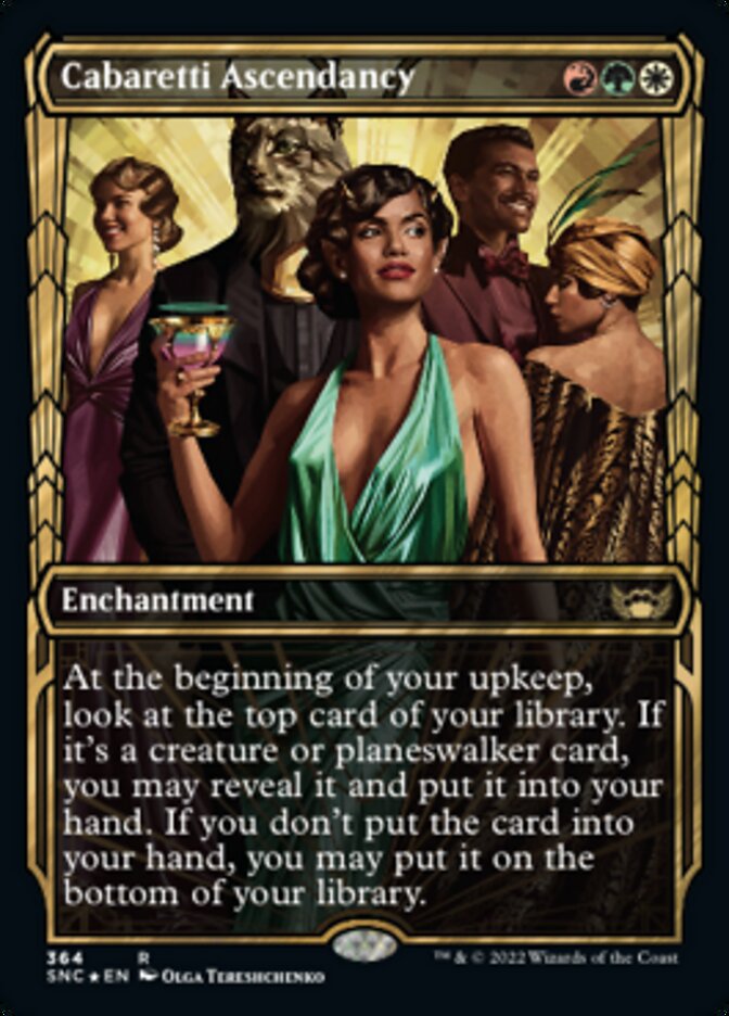 Cabaretti Ascendancy (Showcase Golden Age Gilded Foil) [Streets of New Capenna] MTG Single Magic: The Gathering    | Red Claw Gaming