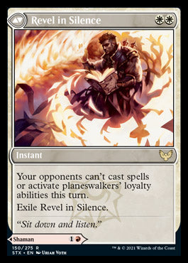 Flamescroll Celebrant // Revel in Silence [Strixhaven: School of Mages] MTG Single Magic: The Gathering    | Red Claw Gaming