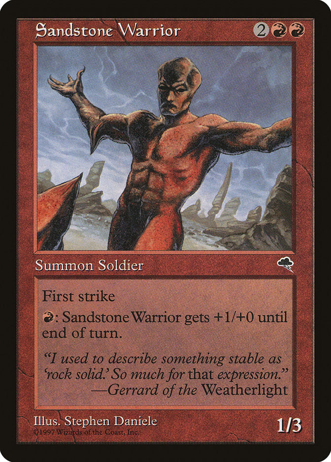 Sandstone Warrior [Tempest] MTG Single Magic: The Gathering    | Red Claw Gaming