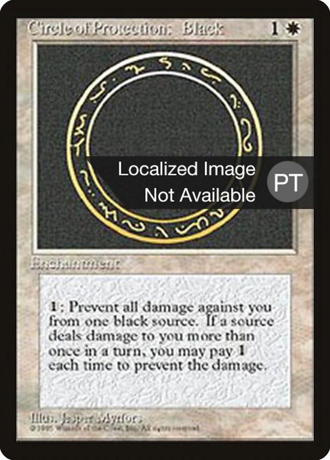 Circle of Protection: Black [Fourth Edition (Foreign Black Border)] MTG Single Magic: The Gathering    | Red Claw Gaming
