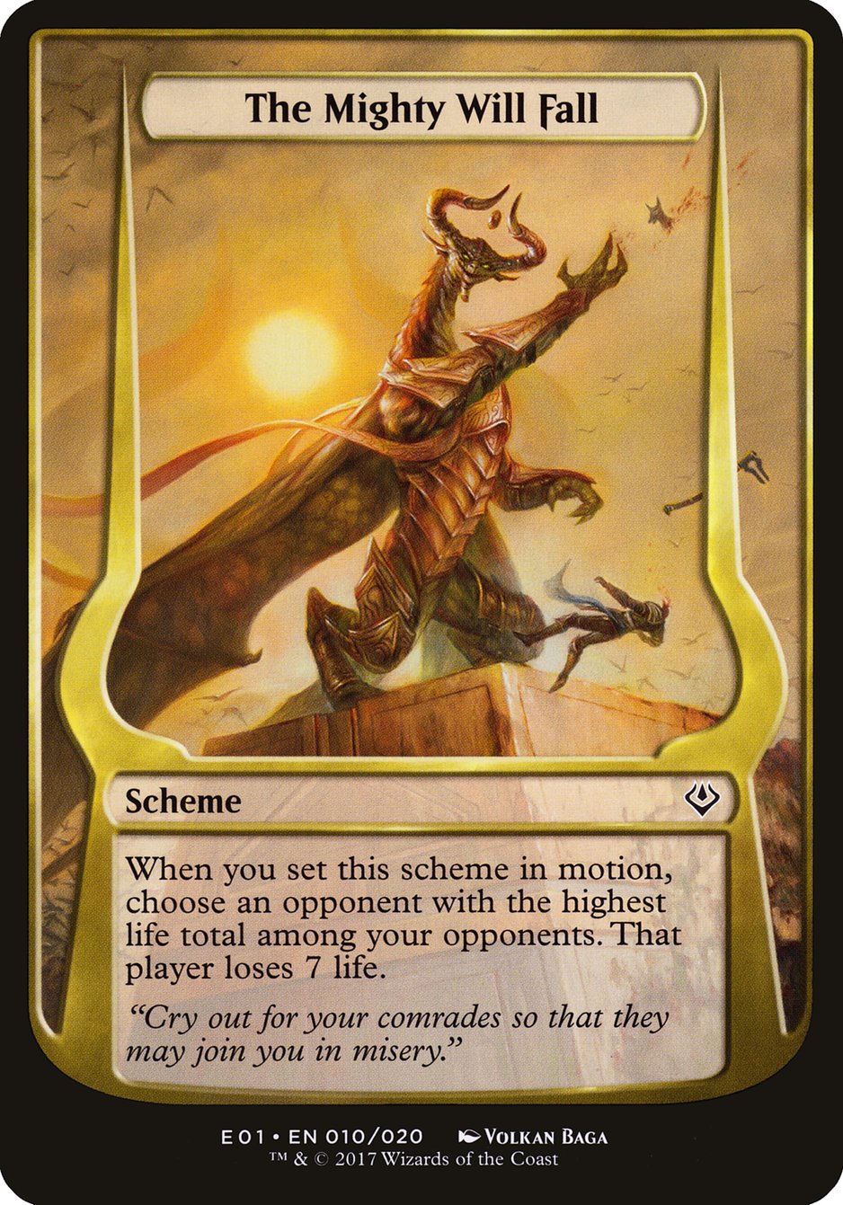 The Mighty Will Fall (Schemes) [Archenemy: Nicol Bolas Schemes] MTG Single Magic: The Gathering    | Red Claw Gaming