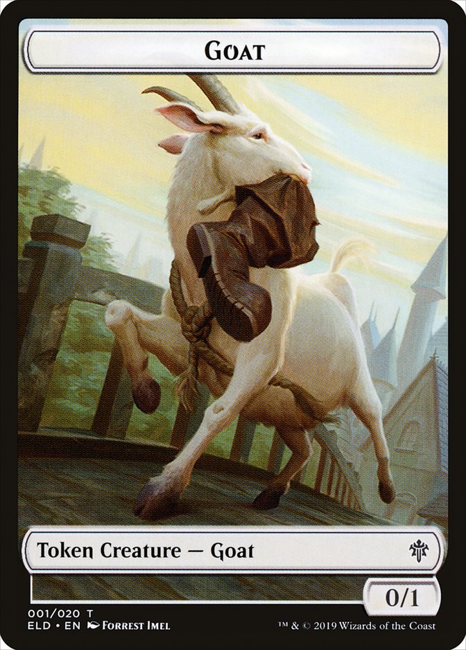Goat Token [Throne of Eldraine Tokens] MTG Single Magic: The Gathering    | Red Claw Gaming