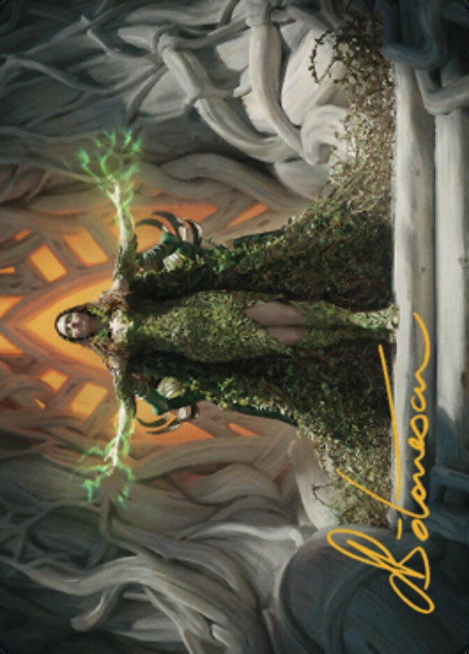 Titania, Voice of Gaea Art Card (Gold-Stamped Signature) [The Brothers' War Art Series] MTG Single Magic: The Gathering    | Red Claw Gaming