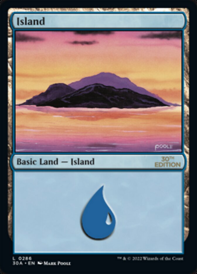 Island (286) [30th Anniversary Edition] MTG Single Magic: The Gathering    | Red Claw Gaming