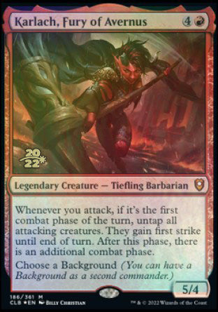 Karlach, Fury of Avernus [Commander Legends: Battle for Baldur's Gate Prerelease Promos] MTG Single Magic: The Gathering    | Red Claw Gaming
