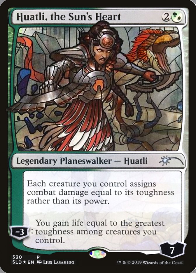 Huatli, the Sun's Heart (Stained Glass) [Secret Lair Drop Promos] MTG Single Magic: The Gathering    | Red Claw Gaming