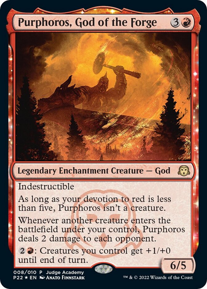 Purphoros, God of the Forge [Judge Gift Cards 2022] MTG Single Magic: The Gathering    | Red Claw Gaming