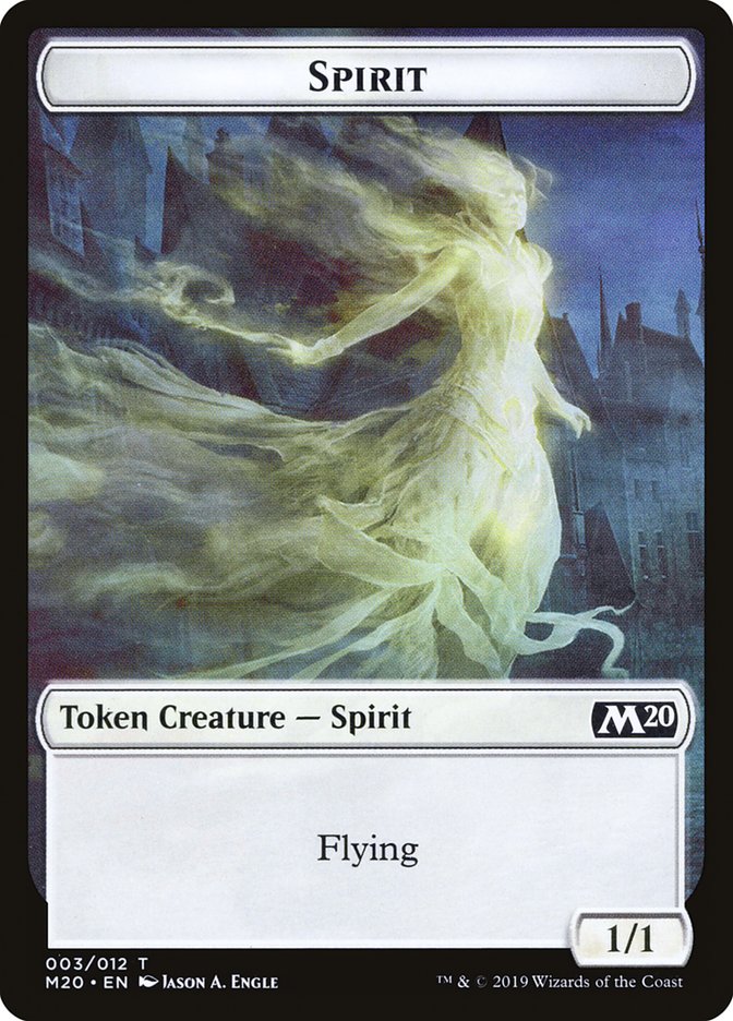 Spirit Token [Core Set 2020 Tokens] MTG Single Magic: The Gathering    | Red Claw Gaming