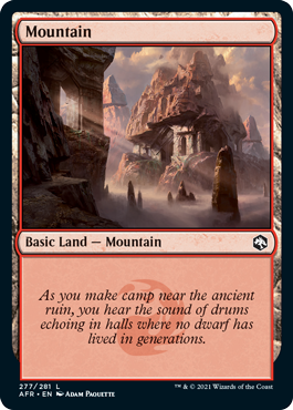Mountain (277) [Dungeons & Dragons: Adventures in the Forgotten Realms] MTG Single Magic: The Gathering    | Red Claw Gaming