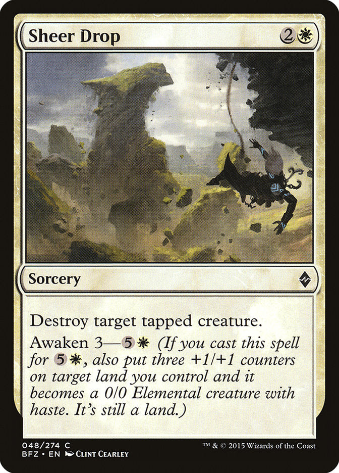 Sheer Drop [Battle for Zendikar] MTG Single Magic: The Gathering    | Red Claw Gaming