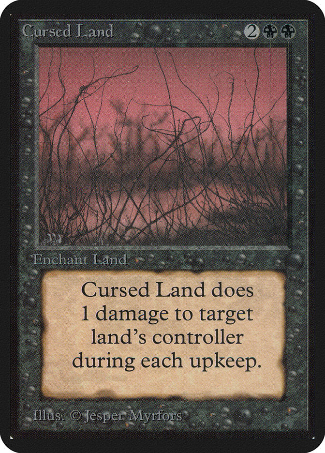 Cursed Land [Alpha Edition] MTG Single Magic: The Gathering    | Red Claw Gaming