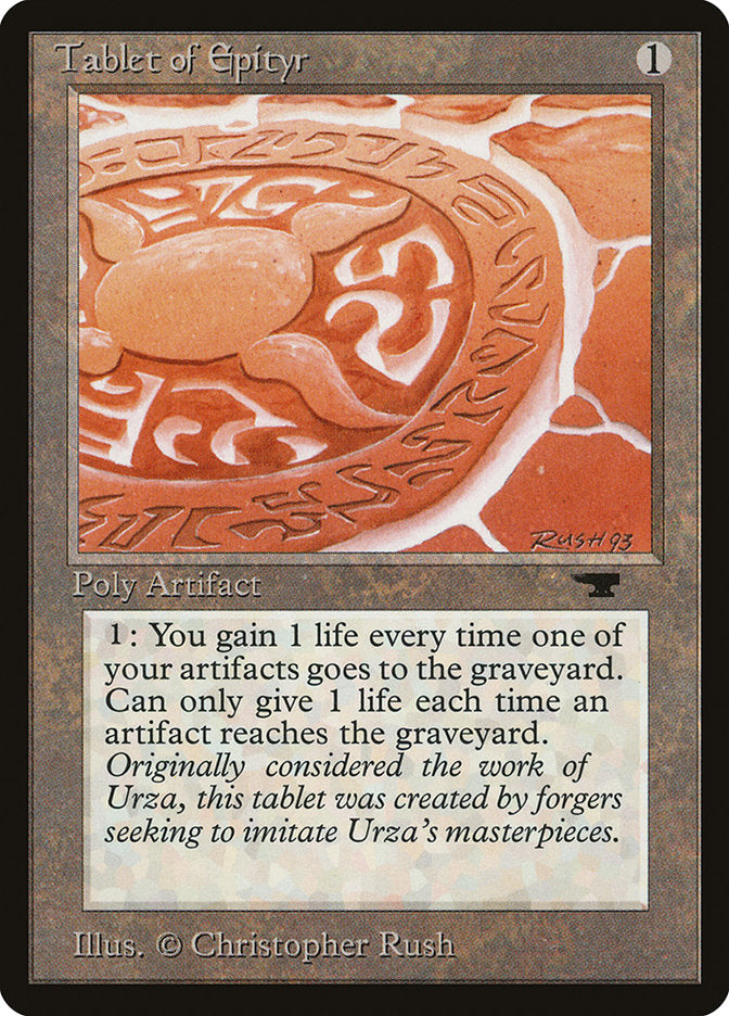 Tablet of Epityr [Antiquities] MTG Single Magic: The Gathering    | Red Claw Gaming
