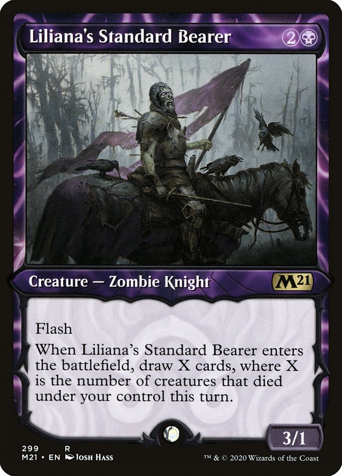 Liliana's Standard Bearer (Showcase) [Core Set 2021] MTG Single Magic: The Gathering    | Red Claw Gaming