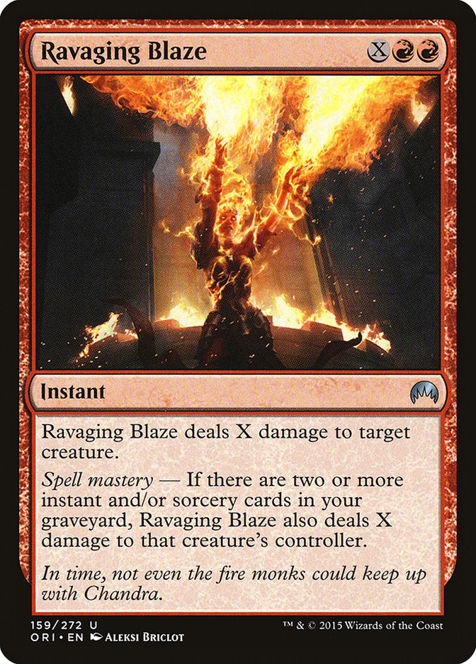 Ravaging Blaze [Magic Origins] MTG Single Magic: The Gathering    | Red Claw Gaming