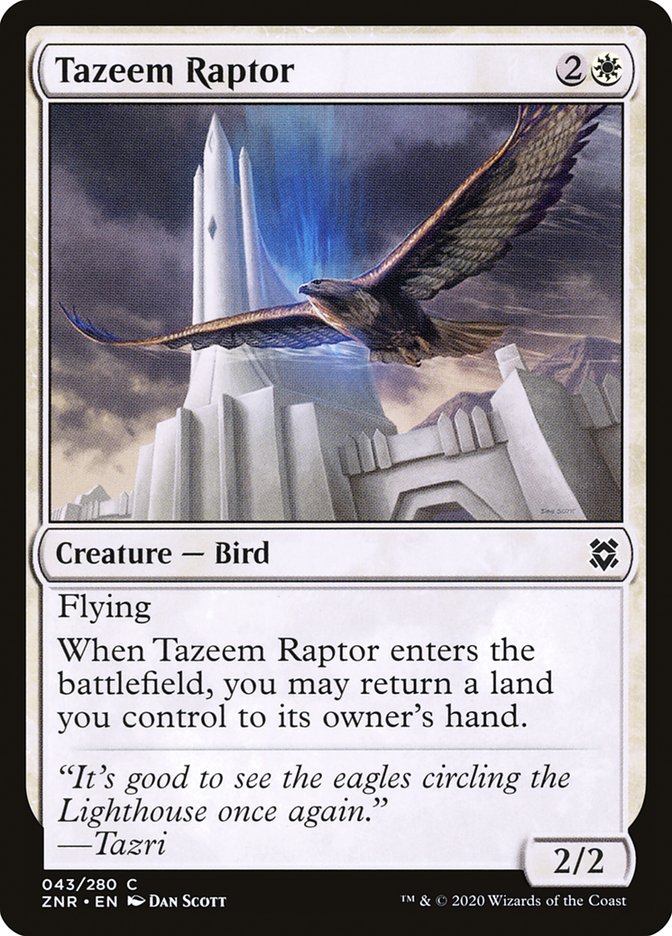Tazeem Raptor [Zendikar Rising] MTG Single Magic: The Gathering    | Red Claw Gaming