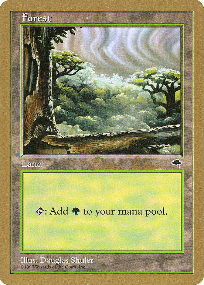 Forest (bs349) (Brian Selden) [World Championship Decks 1998] MTG Single Magic: The Gathering    | Red Claw Gaming
